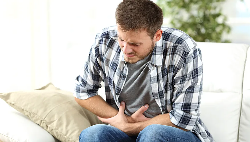 Where does your stomach hurt when you cough?