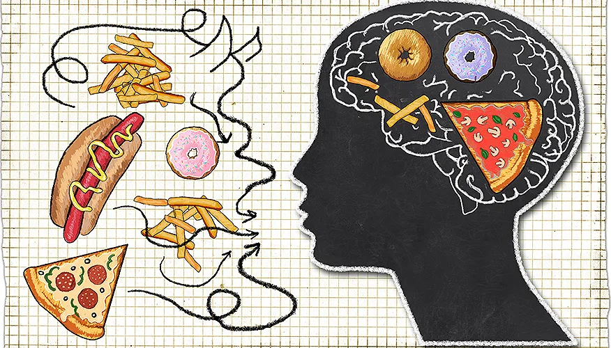 What are the major impacts of junk foods on the teenage brain?