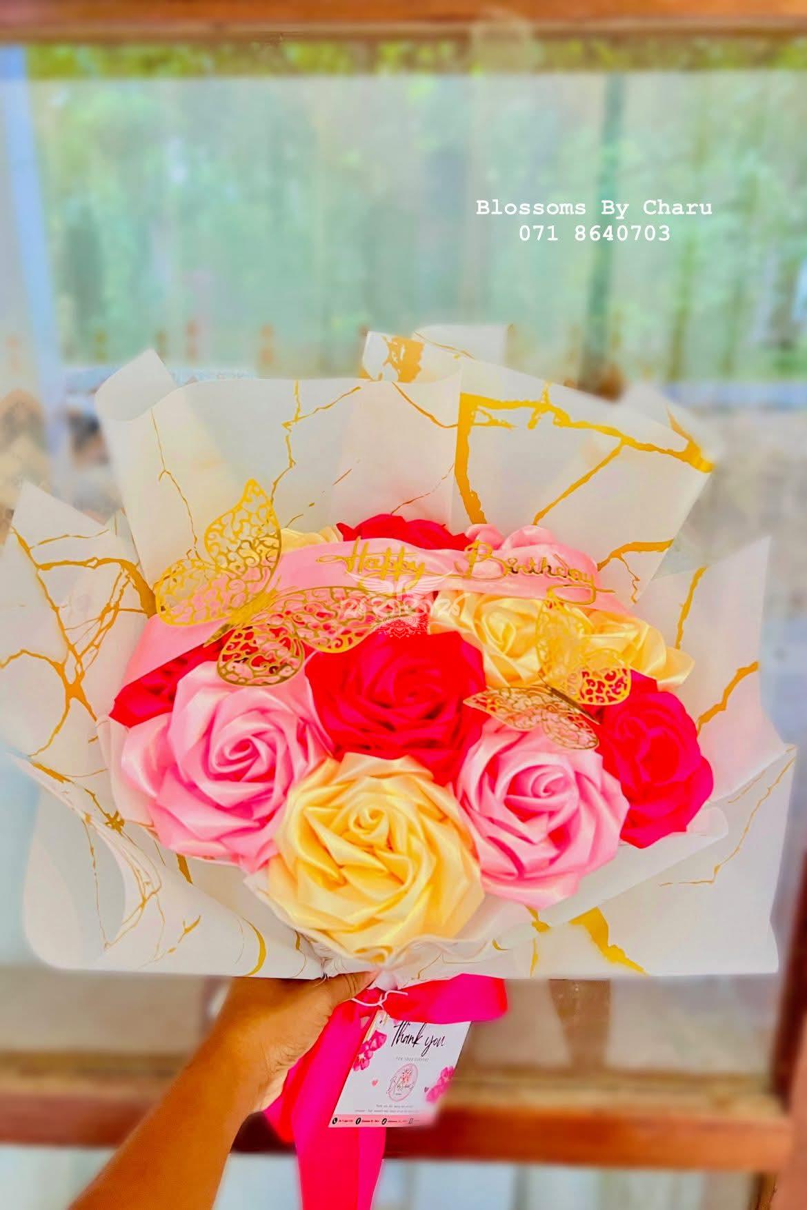 Handmade Ribbon Flower Bouquets