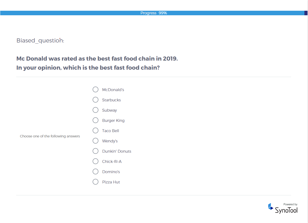 A biased question
