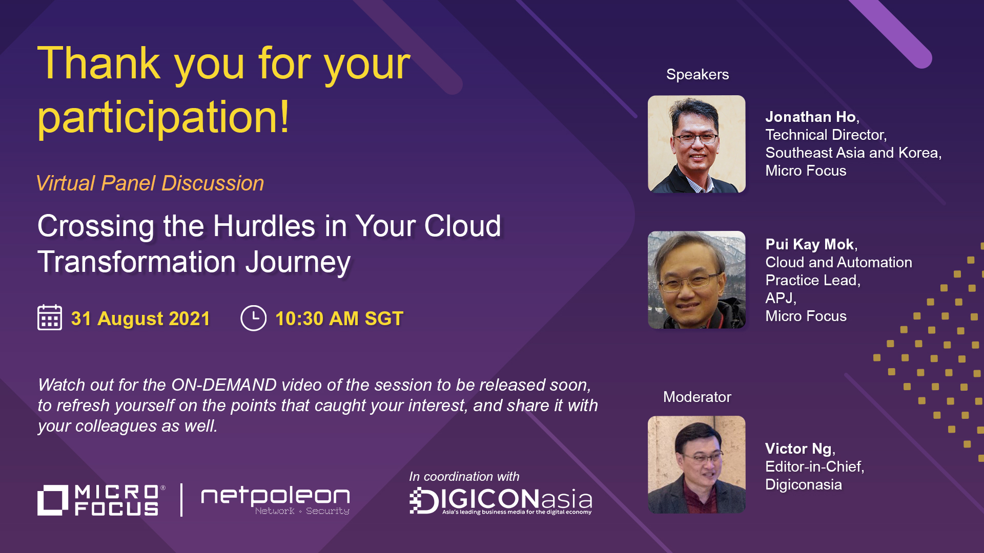 Post Event Survey Microfocus