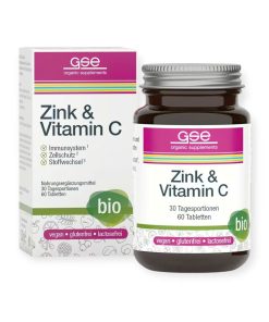 Viên uống bổ sung kẽm + vitamin C từ thực vật hữu cơ GSE Hộp 60v