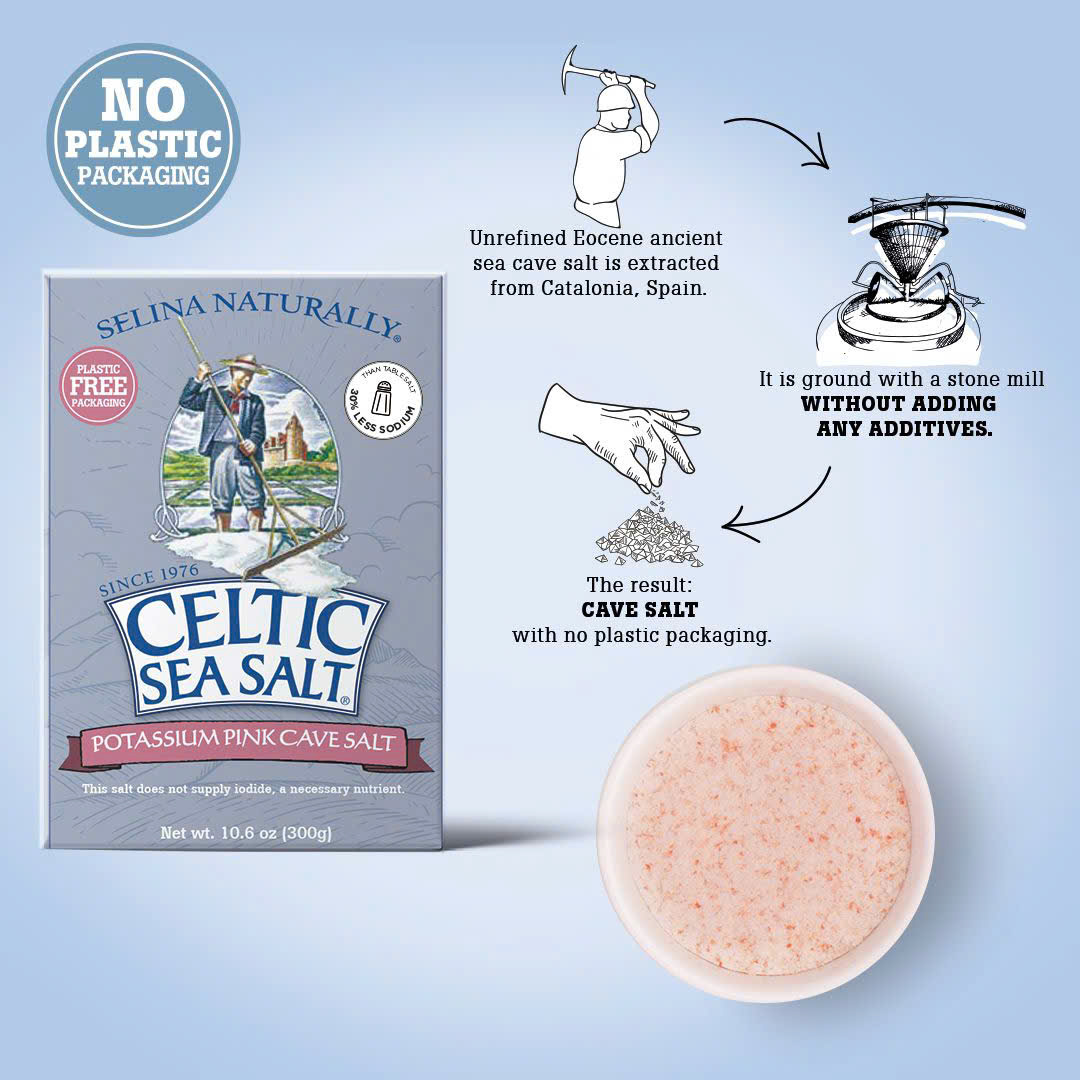 Muối hồng cổ đại giàu kali Celtic sea salt 300g - Hộp