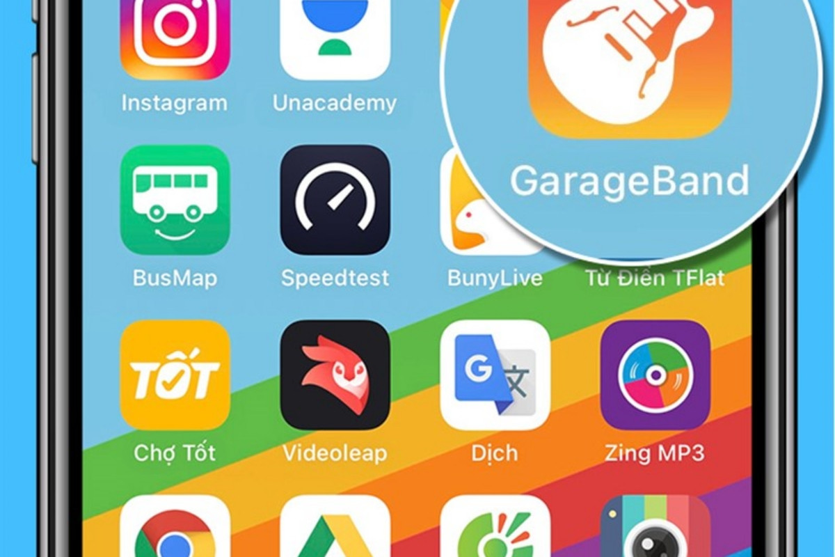  Mở GarageBand trên điện thoại