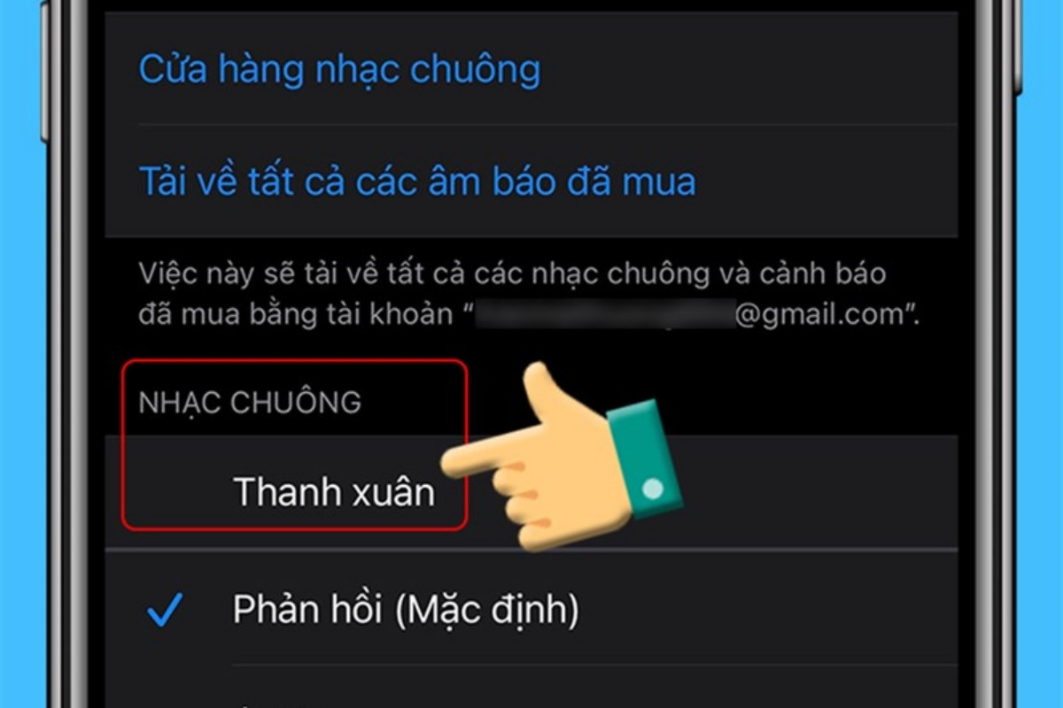 Mở mục Nhạc chuông trong Cài đặt trên điện thoại iPhone để cài nhạc chuông cho iPhone