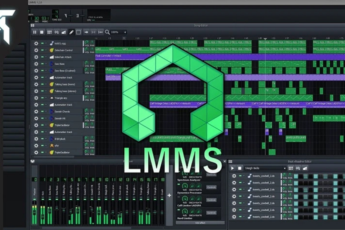 LMMS, một phần mềm cung cấp đầy đủ các nhạc cụ, mẫu, hiệu ứng để bạn tự do sáng tạo âm nhạc
