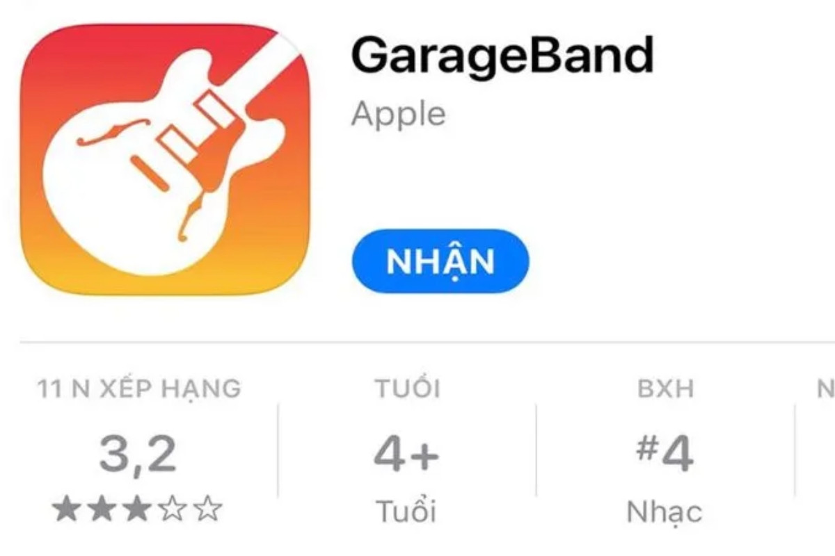 Tải và cài đặt ứng dụng GarageBand từ App Store trên iPhone