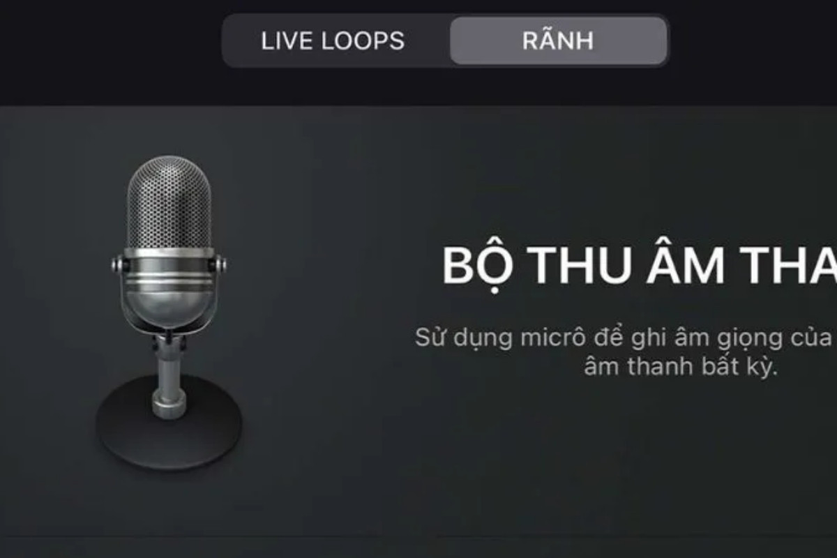 Mở GarageBand và nhấp vào Bộ thu âm thanh