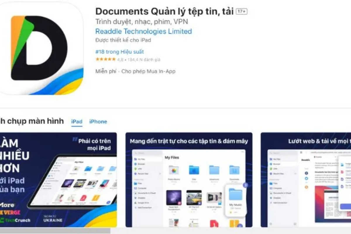 Tải ứng dụng Documents từ App Store và cài đặt nó trên iPhone