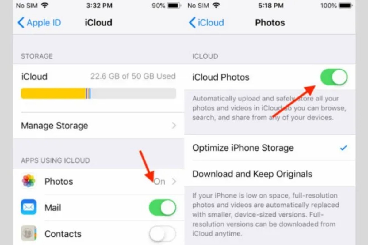 Nhấn vào ID Apple của bạn ở góc trên cùng của màn hình. Chọn iCloud