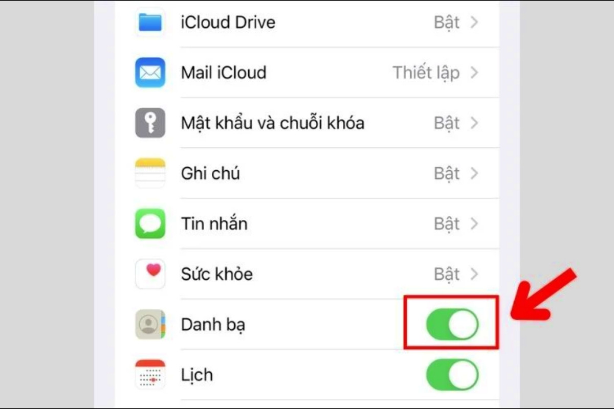  Xuất danh bạ từ iCloud