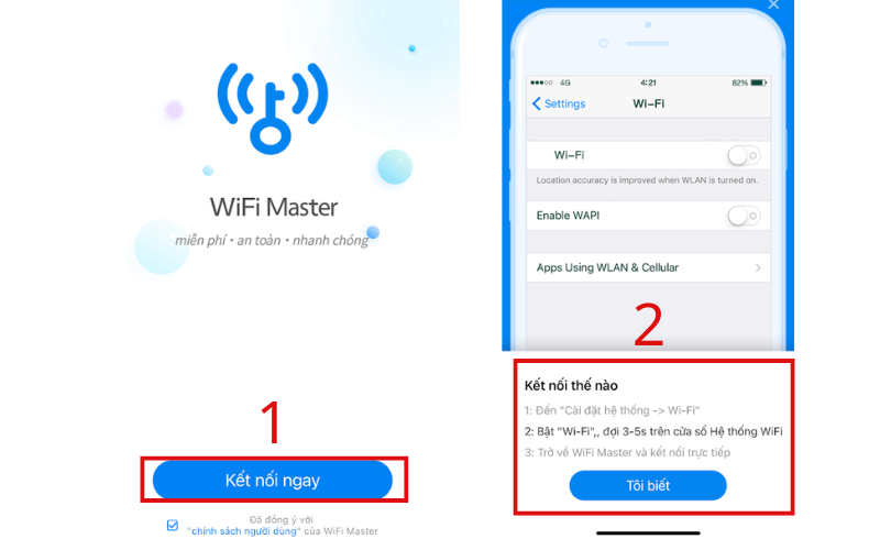 Cách bẻ khóa wifi bảo mật cao bằng Wifi Master theo hướng dẫn của ứng dụng