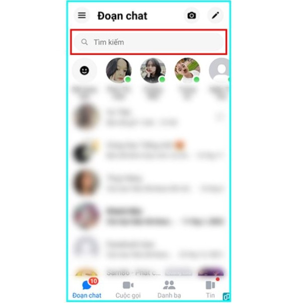 Mở ứng dụng Messenger trên thiết bị 