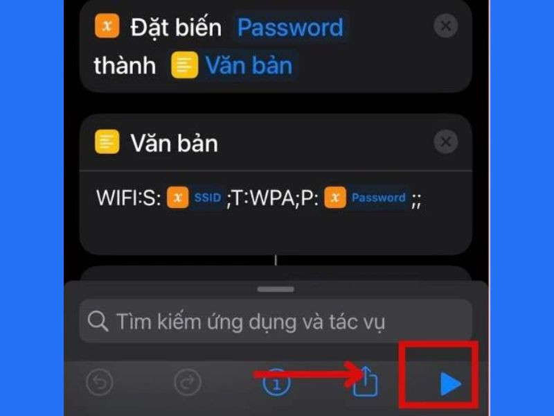 Bấm vào để kích hoạt phím tắt