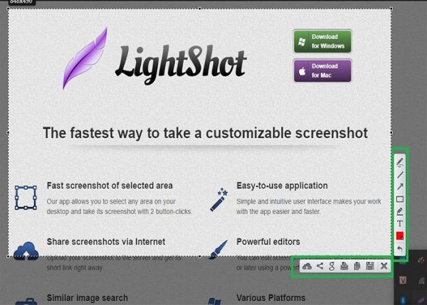 Tham khảo phần mềm Lightshot nếu không dùng các phím tắt