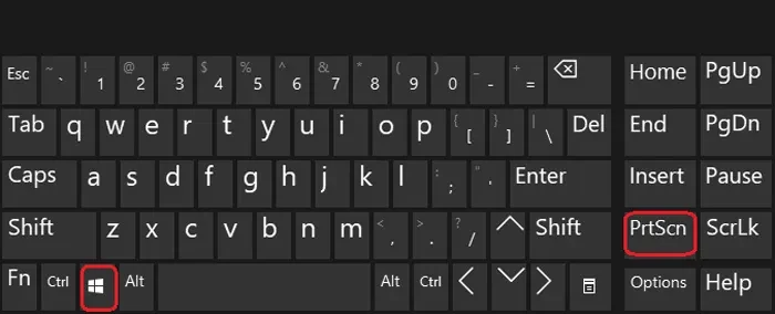 Nhấn đồng thời cả hai phím Windows và phím Print Screen để chụp ảnh màn hình