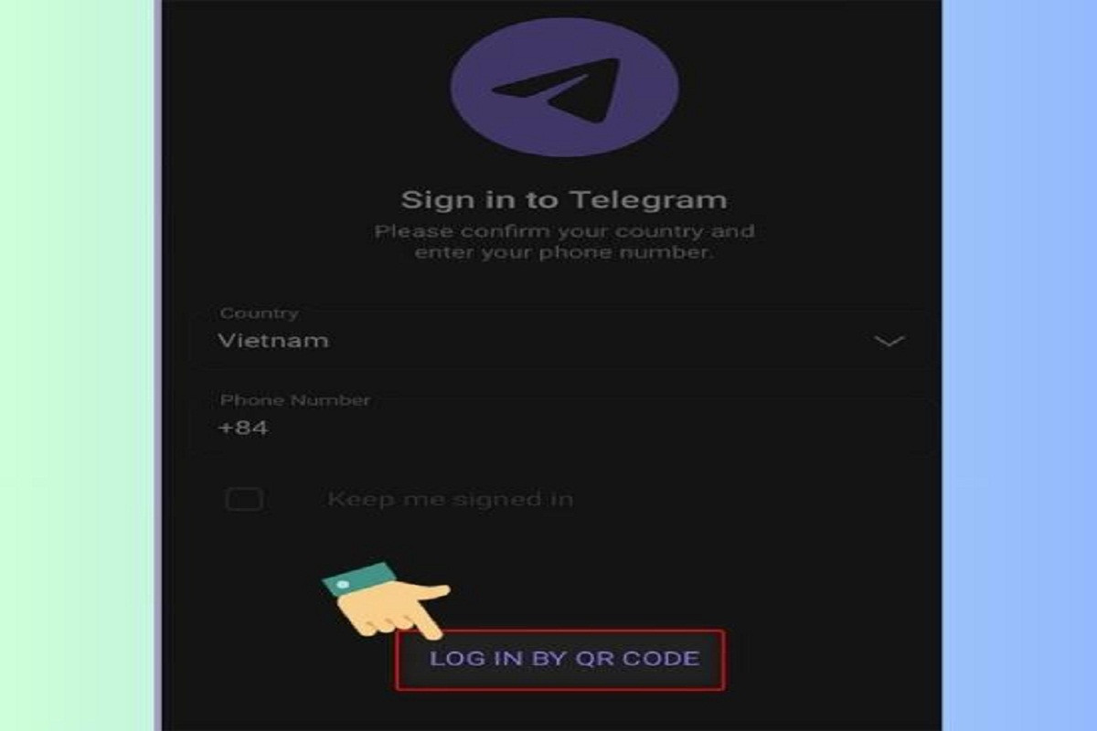 Truy cập vào website Telegram và chọn Login by QR code để đăng nhập