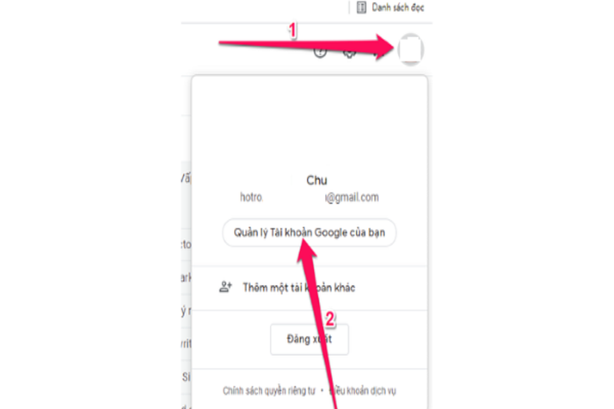 Cách đăng xuất bằng Gmail bằng công cụ quản lý của Google