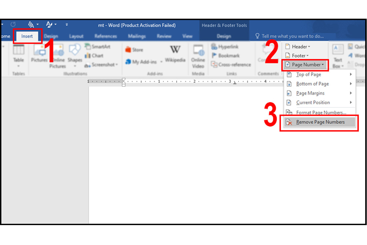 Để xóa đánh số trang Word rất đơn giản