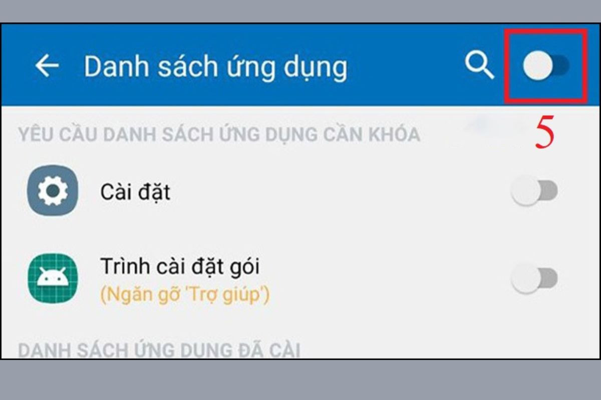 Các bạn chọn bật nút cho phép AppLock khóa ứng dụng lại