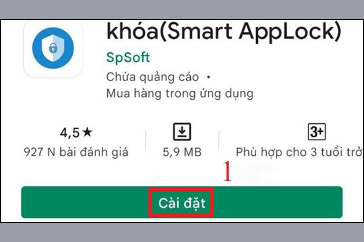  Gõ AppLock vào ô tìm kiếm và chọn ứng dụng của nhà phát triển DoMobile Lab, sau đó nhấn Cài đặt