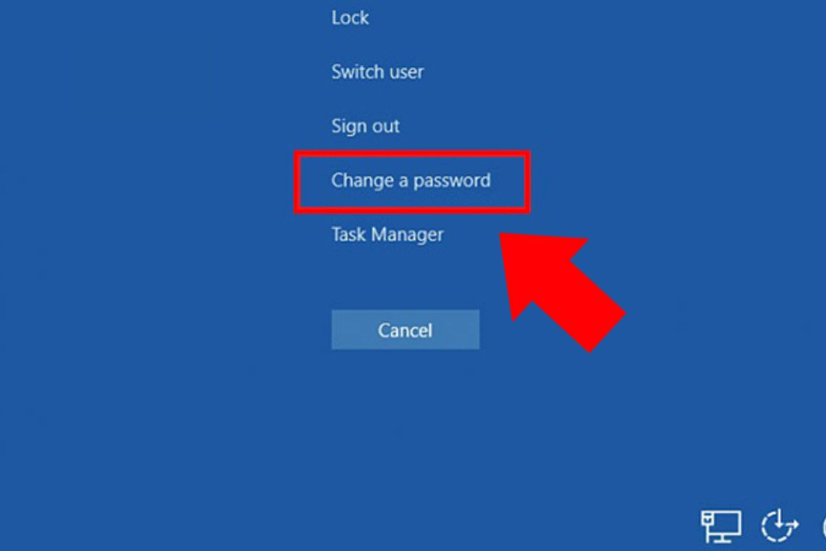Nhấn tổ hợp phím Ctrl + Alt + Delete: Màn hình sẽ hiện ra với các tùy chọn như Lock, Switch User, Sign out, và Task Manager