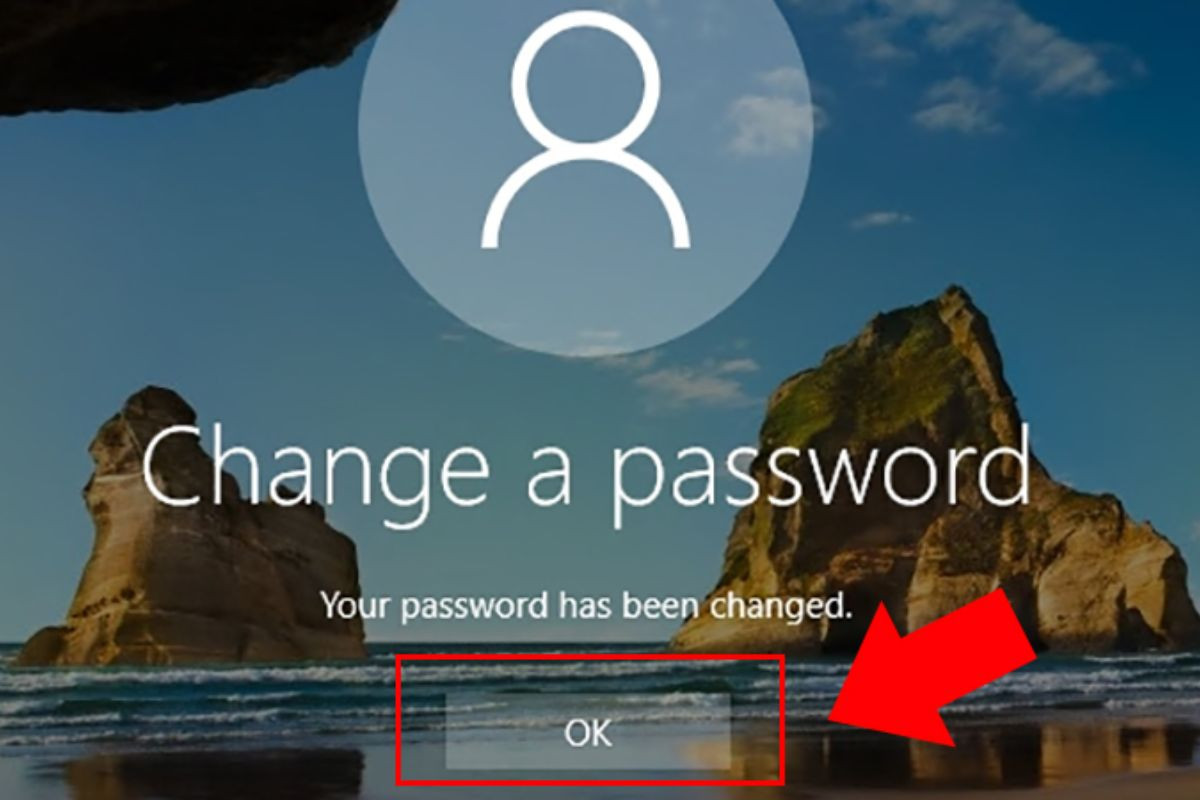 Chọn OK để hoàn tất quá trình cách đặt pass máy tính Win 10