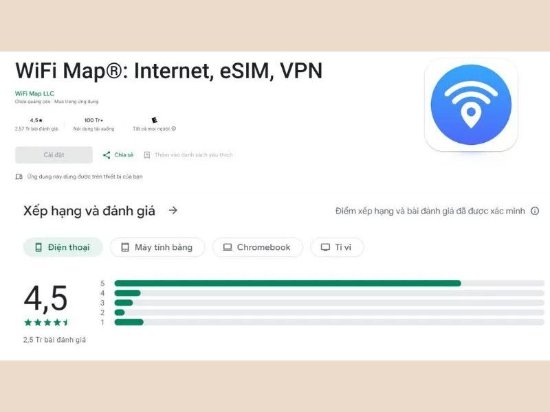 Tải và cài đặt ứng dụng WiFi Map