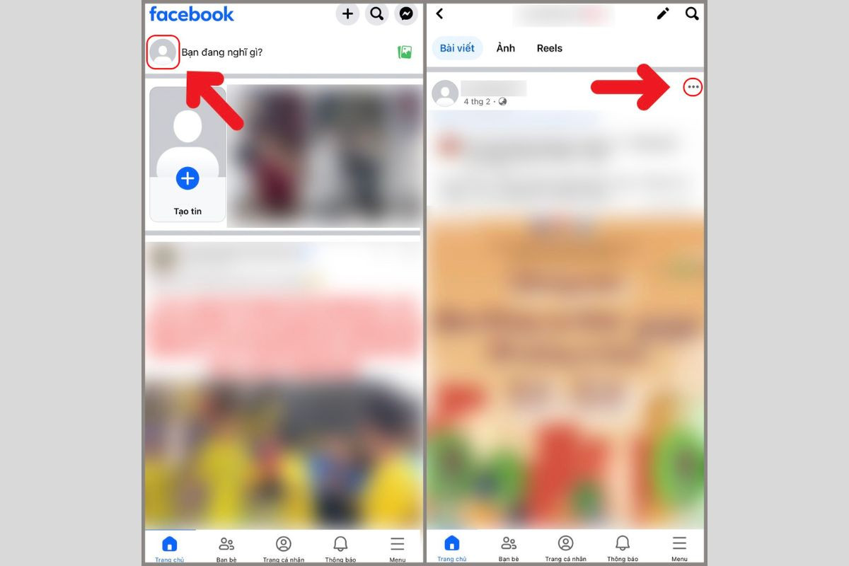 Chọn bài viết muốn xóa là bước đầu tiên trong cách xóa bài viết Facebook