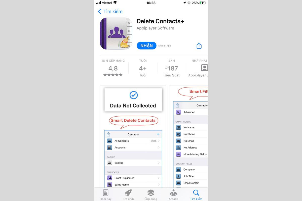 Tải ứng dụng Delete Contacts về điện thoại iPhone