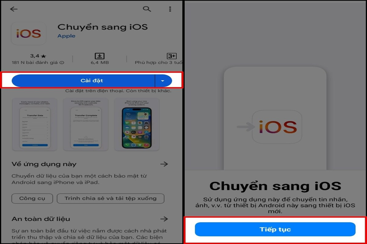 Tải Move to iOS để chuyển dữ liệu từ Android sang iPhone