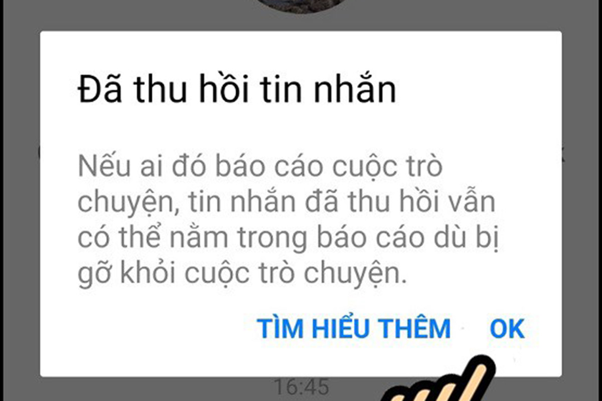 Bấm Ok để xác nhận