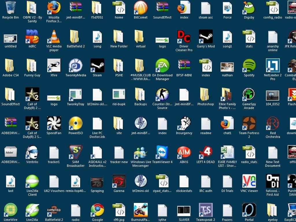 Jangan biarkan desktop penuh dengan file.jpg