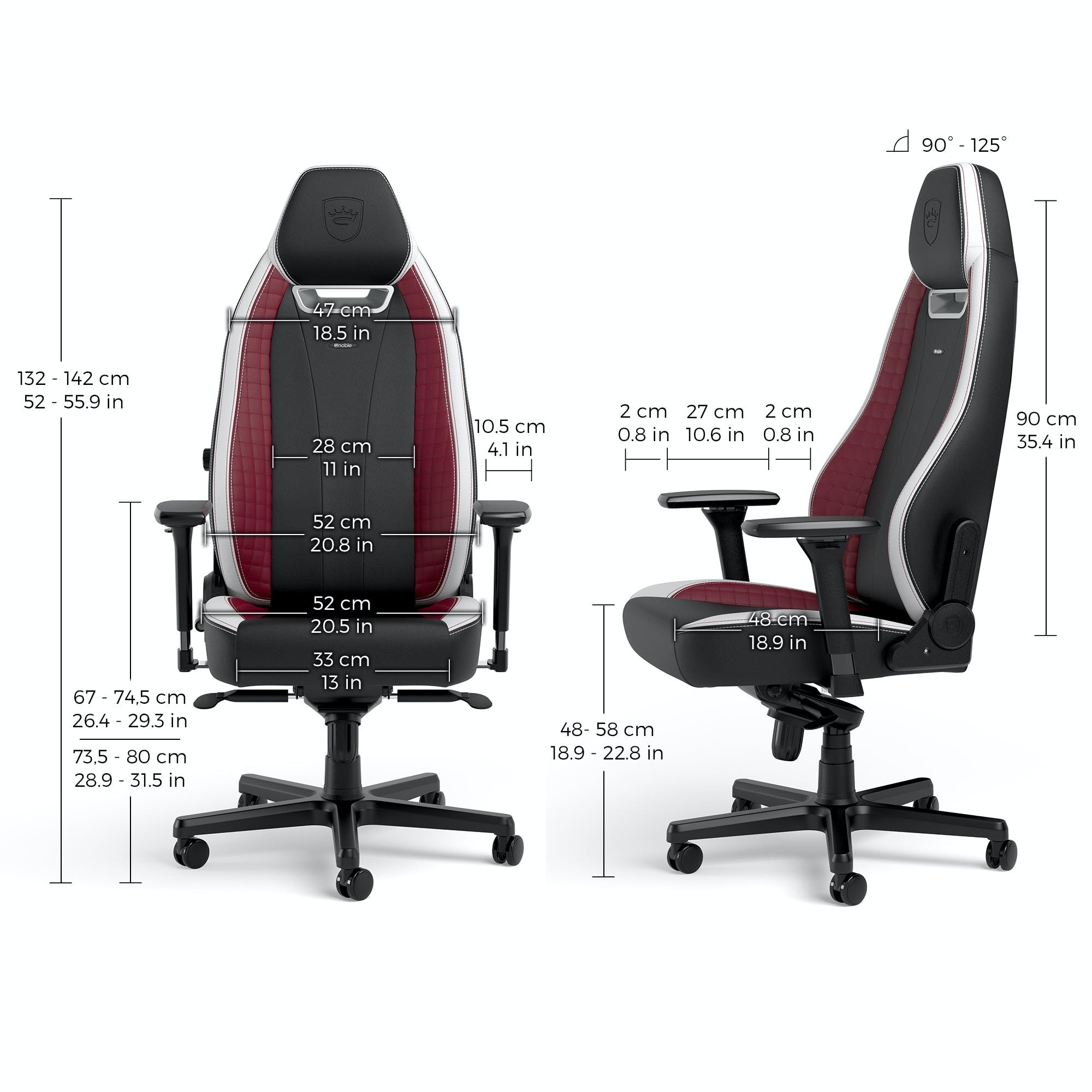noblechairs LEGEND Black/White/Red data