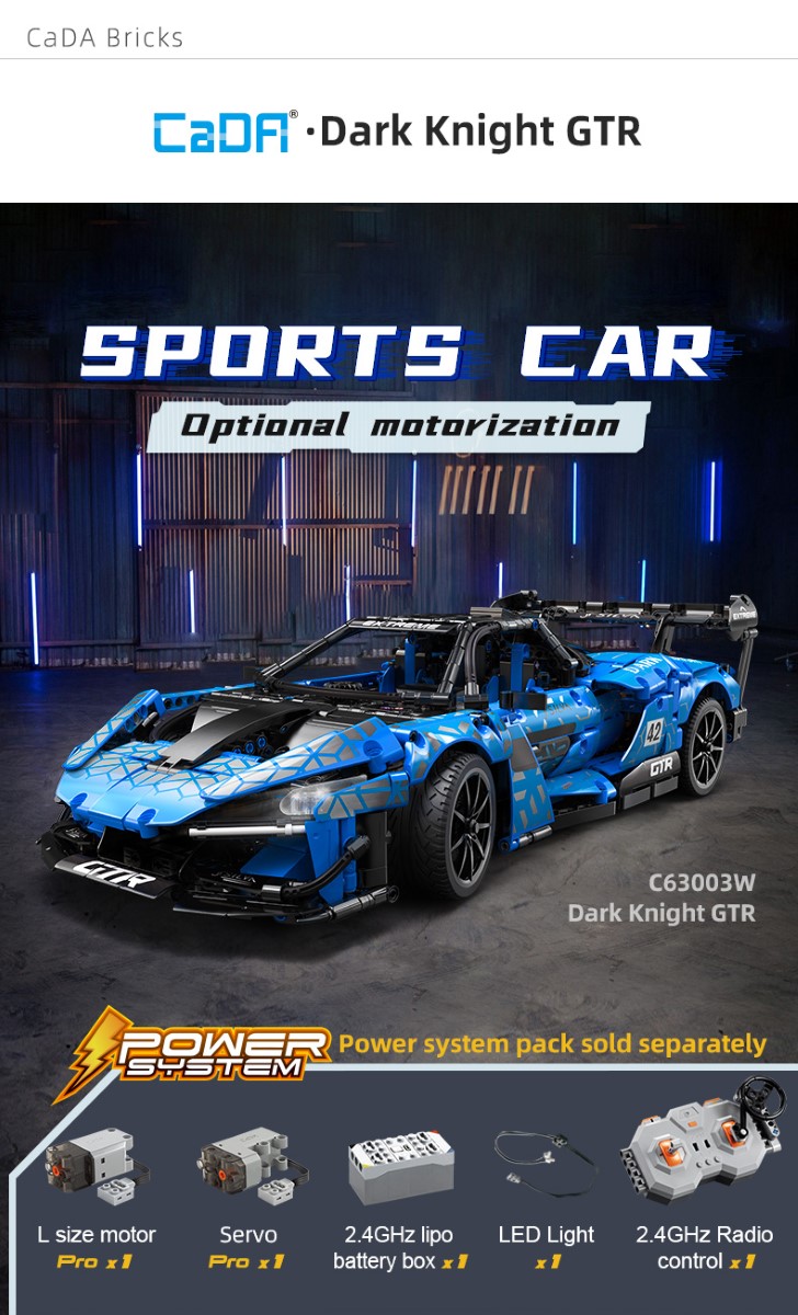 McLaren Remix& マイガールフレンド/Dark Side 3点セット CaDA Dark Knight GTR 1:8 C63003W Block Toy Set (2088 Pieces)