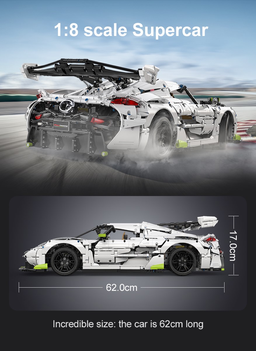 CaDA Master Fantasma Sports Car 1:8 C61048W Block Toy Set (4346 