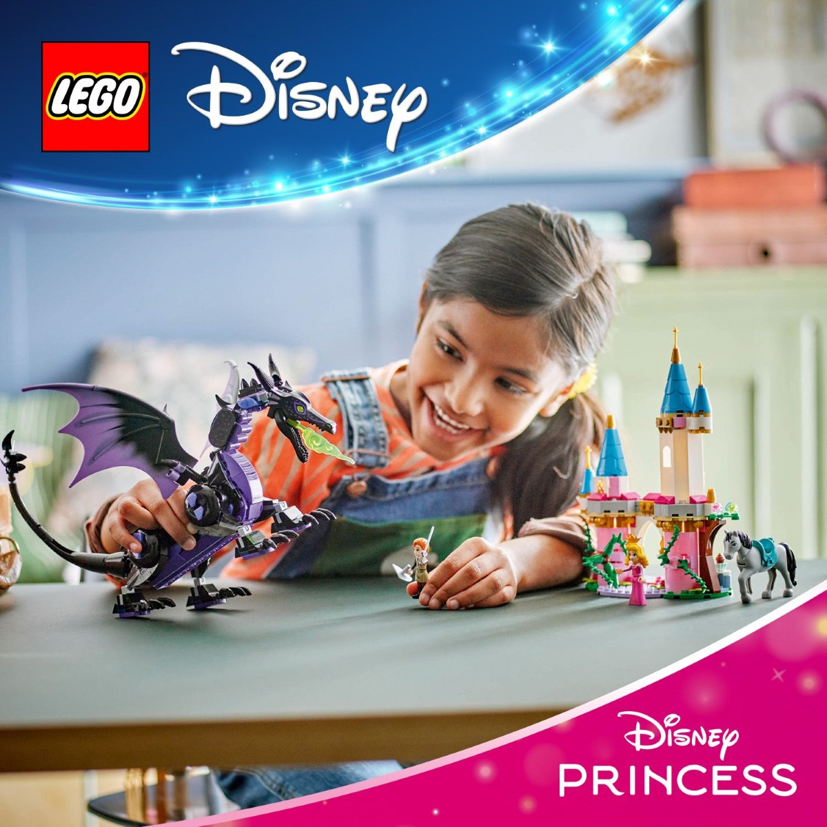 LEGO 43240 Disney Maleficent's Dragon Form Building Toy Set