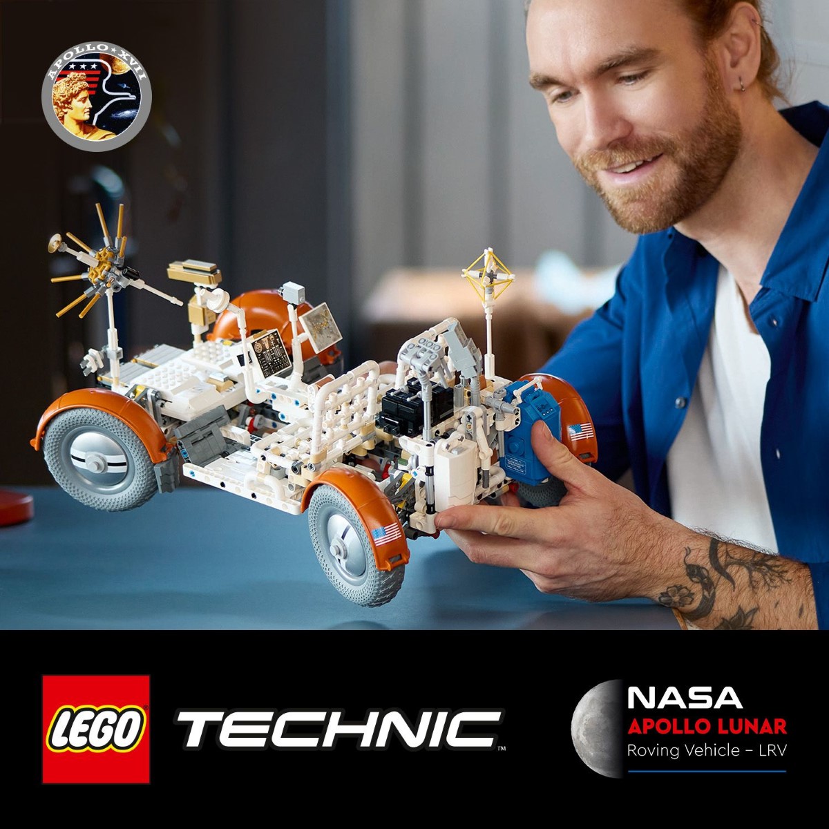LEGO 42182 Technic NASA Apollo Lunar Roving Vehicle - LRV Building 