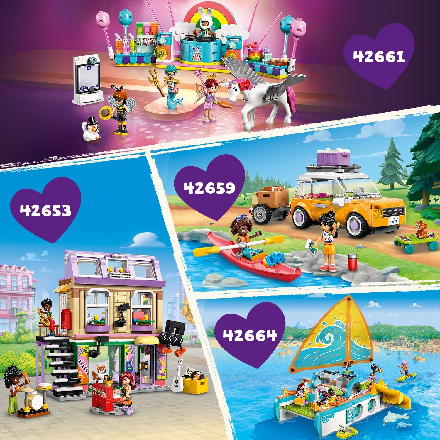 フラルネセット LEGO 42661 Friends Costume Party with Unicorn & Fairy Building Toy Set
