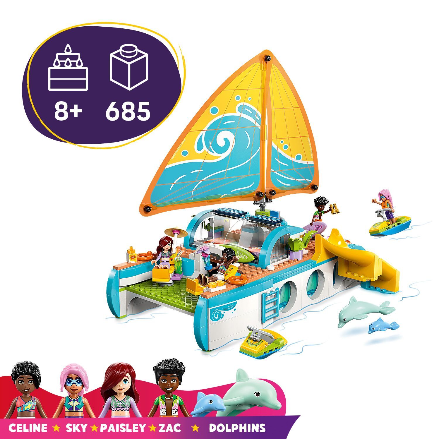 LEGO 42664 Friends Travel Boat Adventure Building Toy Set