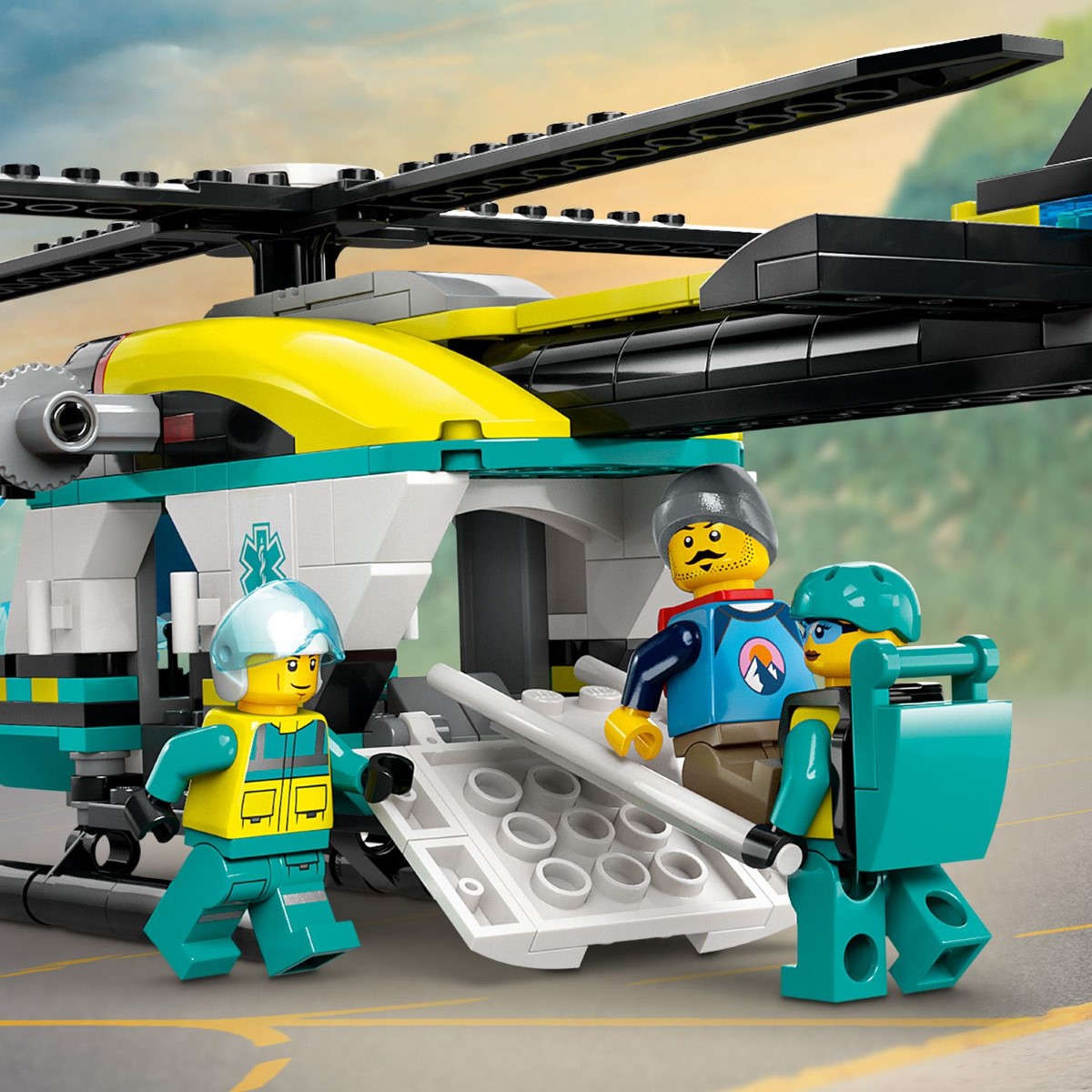 LEGO 60405 City Emergency Rescue Helicopter Building Toy Set