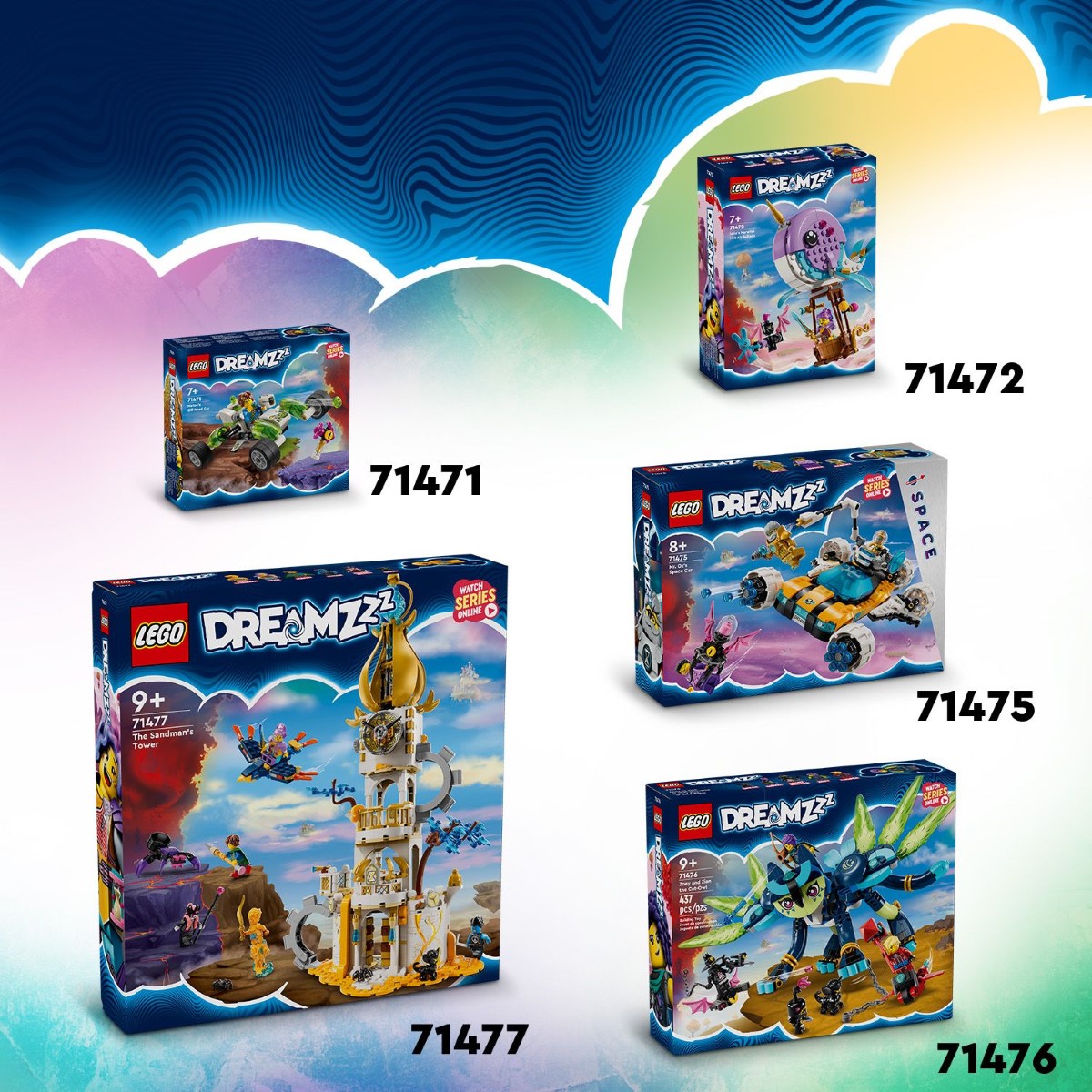 LEGO 71476 DREAMZzz Zoey and Zian the Cat Owl Building Toy Set