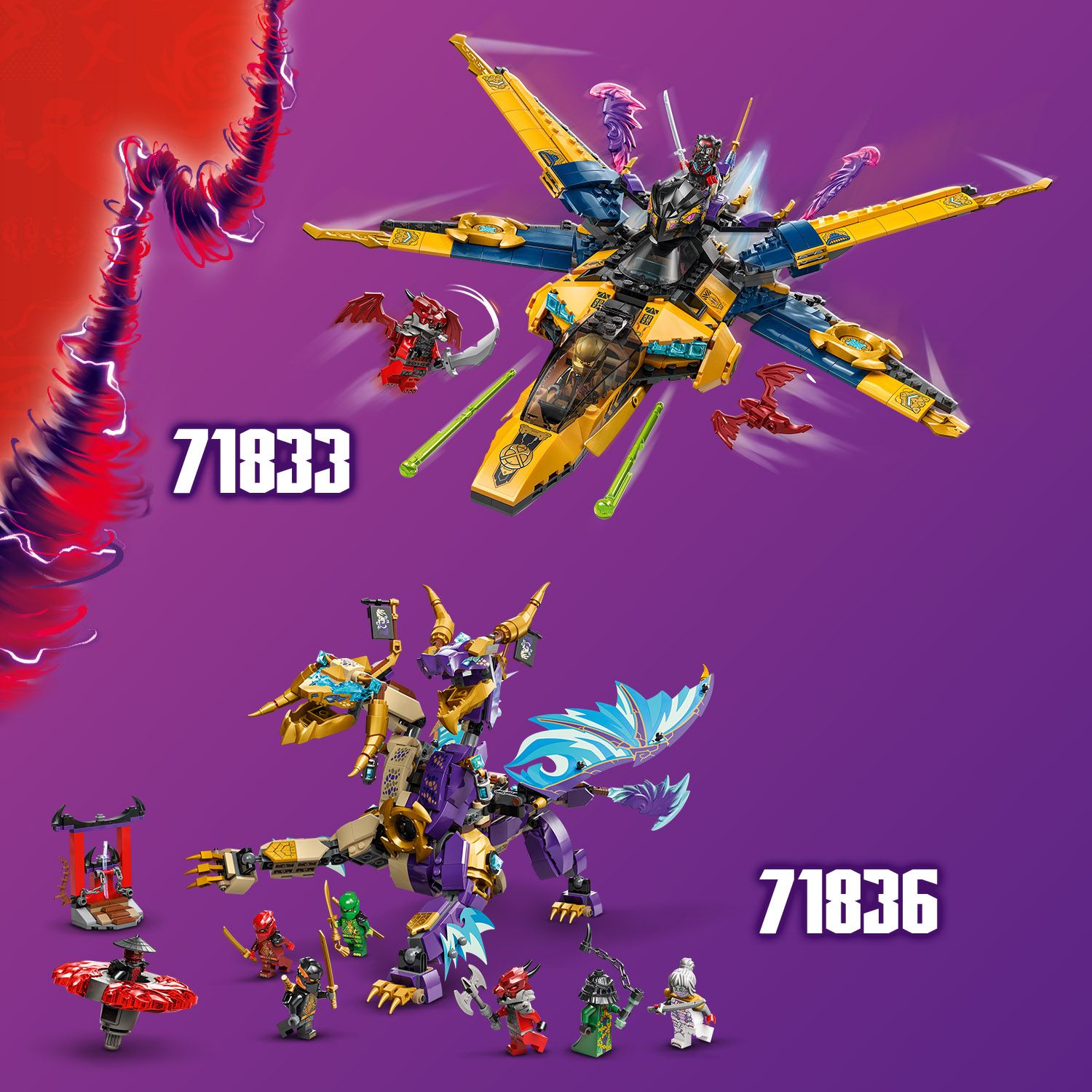 LEGO 71836 Ninjago Arc Dragon of Focus Building Toy Set (869