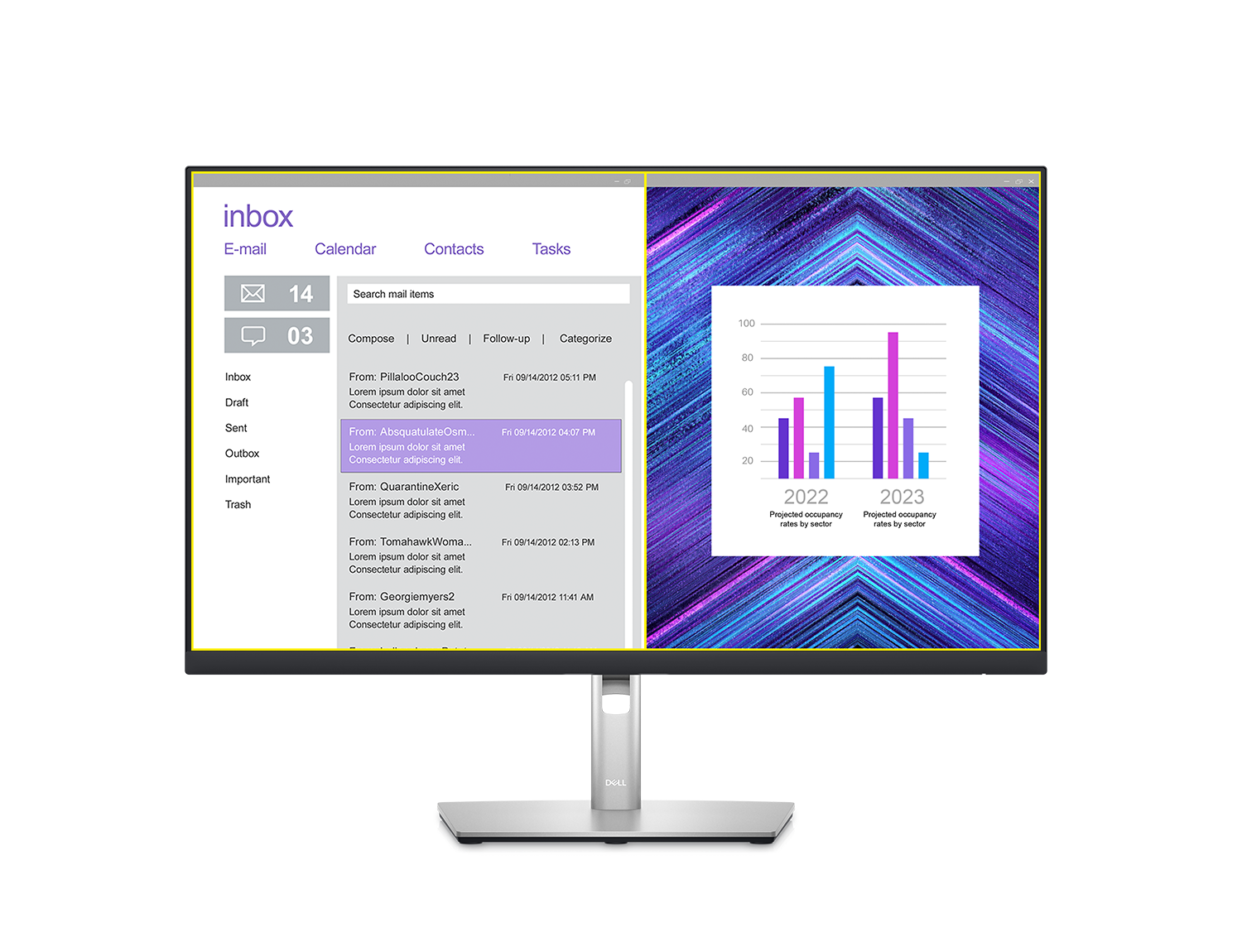 Advanced multitasking with Dell Display Manager