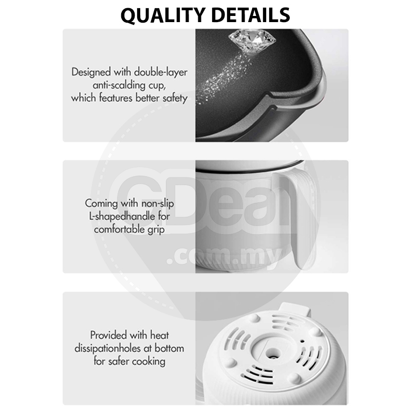 Gaabor Mini Rice Cooker Multi Cooker Multifunction Electric Skillet