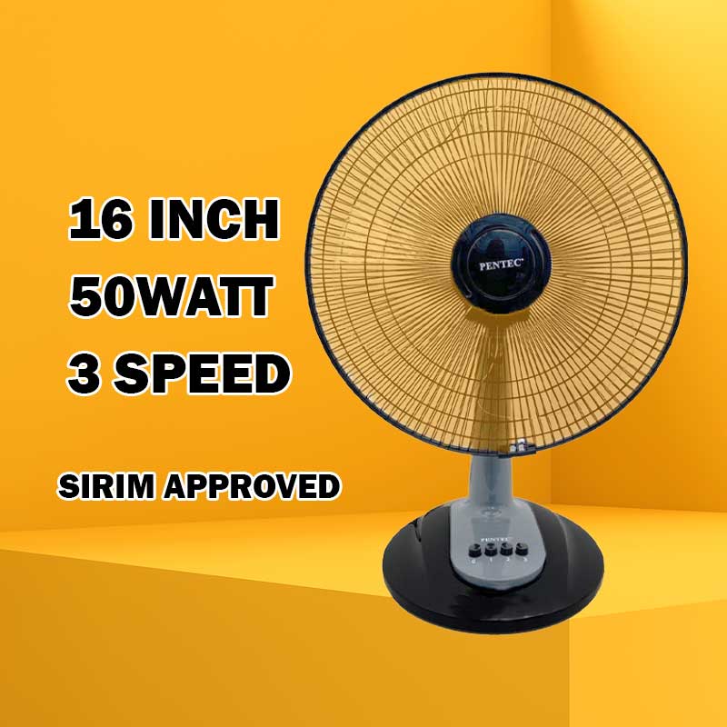 PENTEC Table Fan TAC1601 400mm (16 Inch) 3Speed On/Off Table Fan