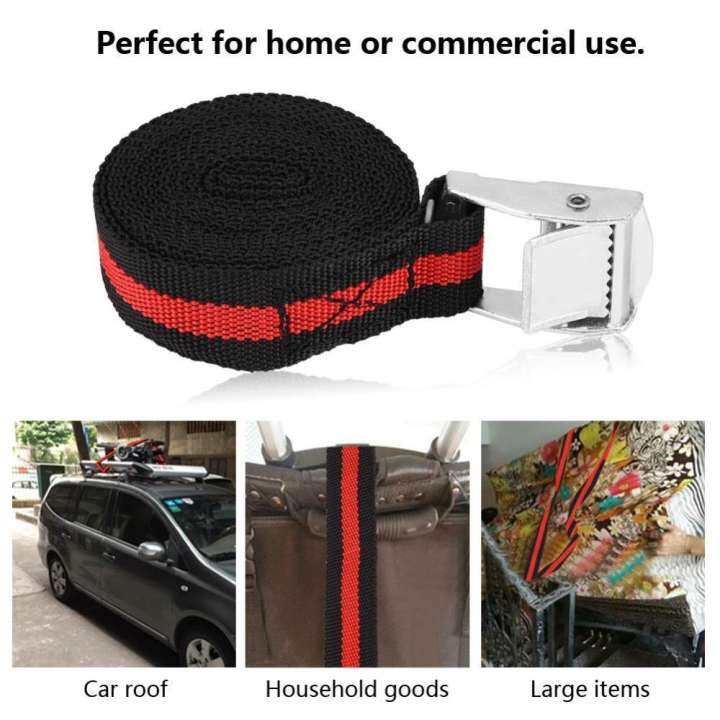 Cargo Strap 2Pcs 8ft Car Truck Tie Down Cargo Strap Luggage Lashing Ratchet  Belt Buckle | Lazada