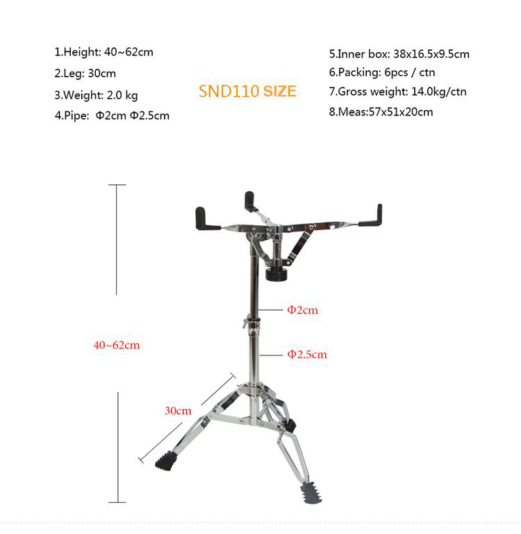 G110 Musical instrument Chrome snare drum stand