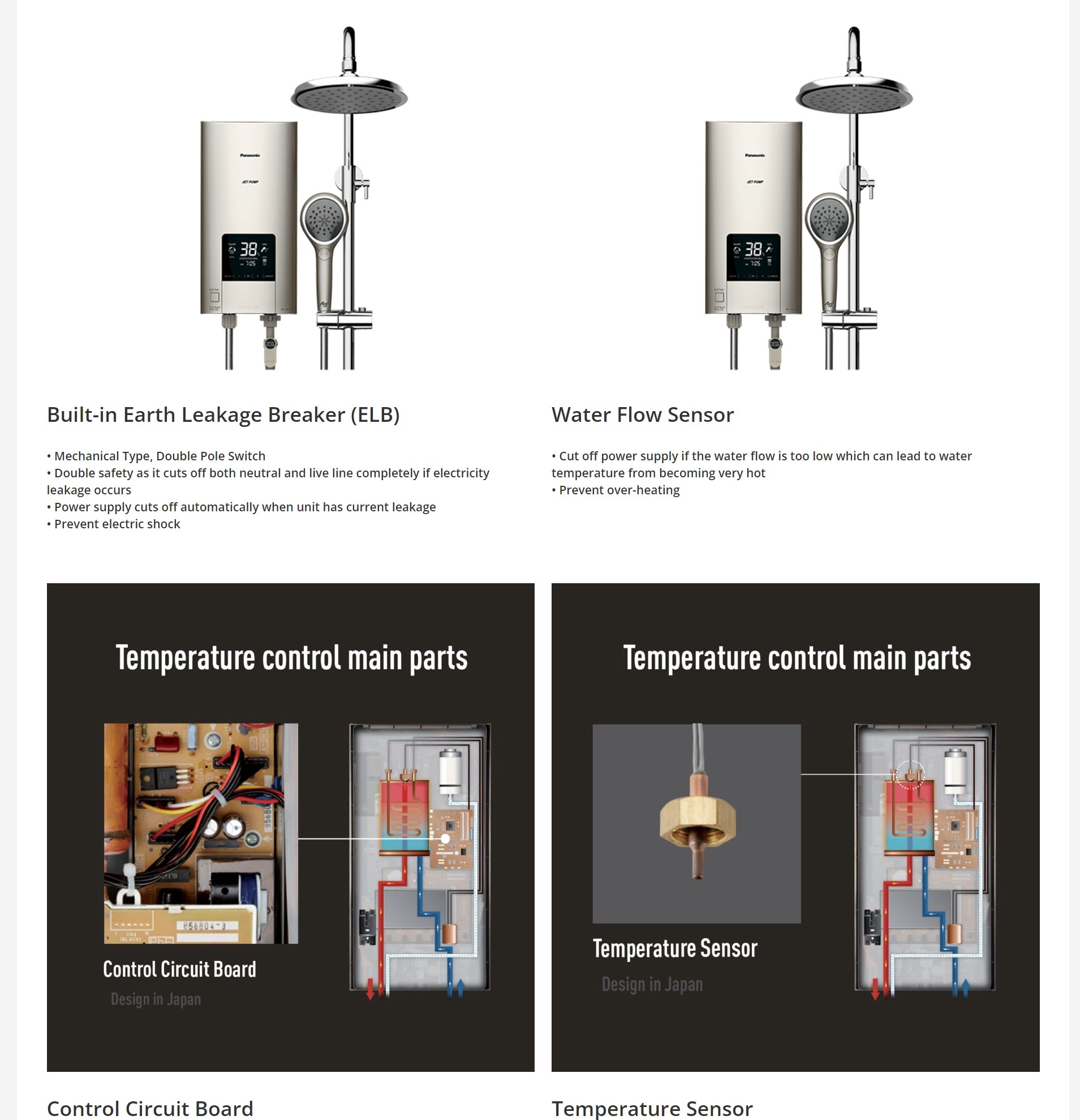 Panasonic Jet DC Pump Rain Shower Water Heater DH-3NDP1MSR (Skin Silver)
