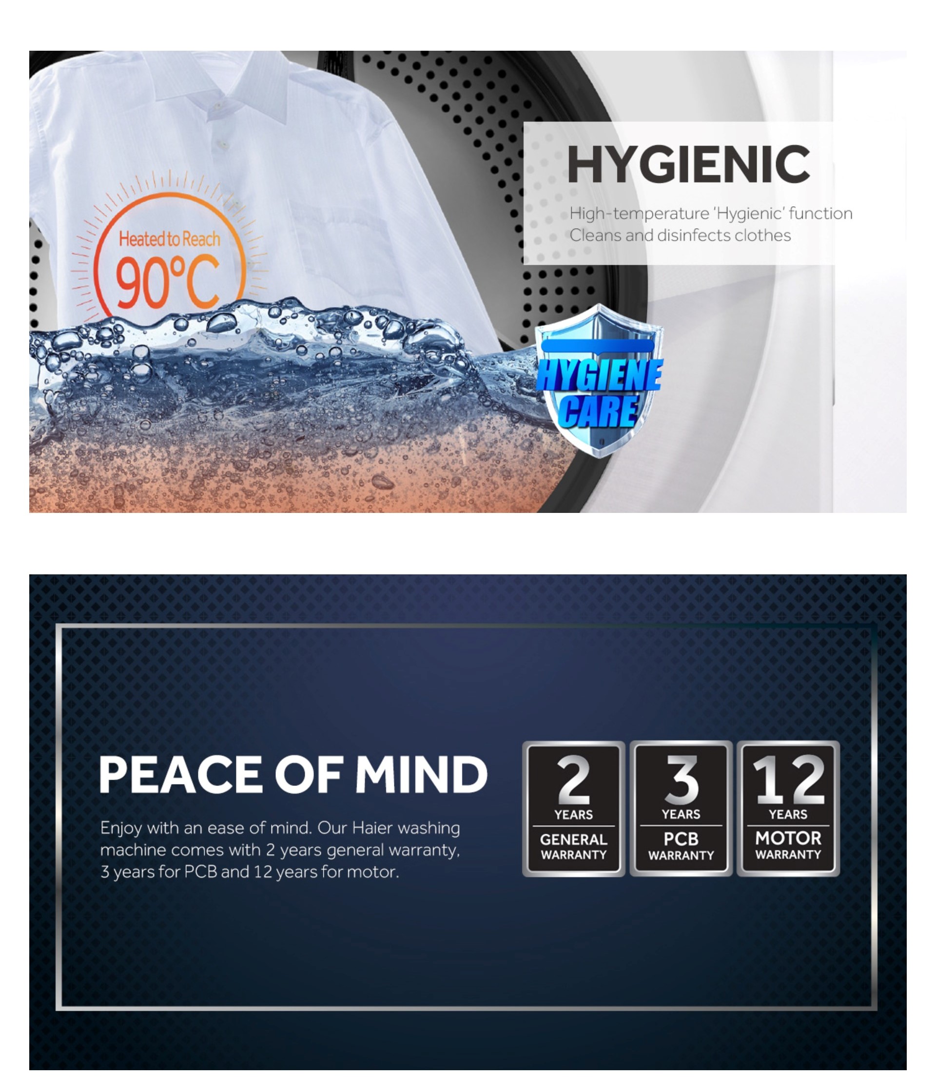 Haier 8.0KG/4.0KG Duo Drum Front Load Fully Washer Dryer HWD120B1558